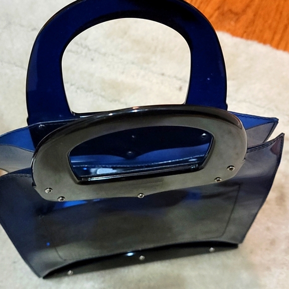 Kieselstein-cord navy hand-held handbag - Picture 7 of 12